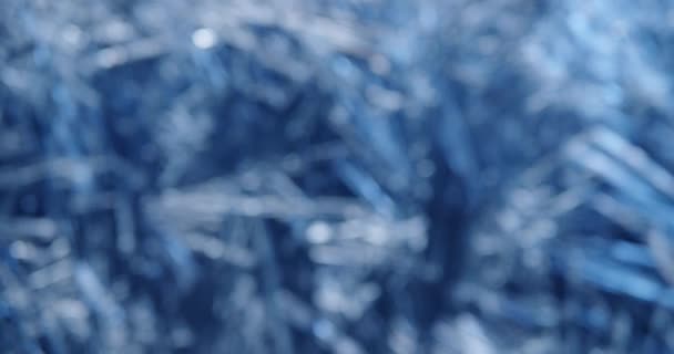 Повільний Фокус Морозостійкого Закритого Вікна Блискавками Блискавками Над Кристалами Льоду — стокове відео
