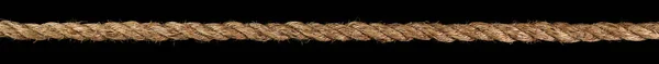 Довгий Брудний Мотузковий Шнур Витягнутий Прямим Висувним Ізольовані Чорному — стокове фото