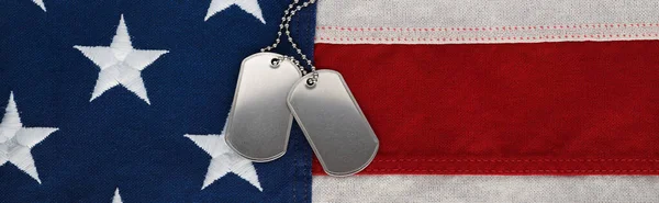 Собачі Мітки Американського Військового Солдата Грубі Одягнені Порожнім Простором Тексту — стокове фото