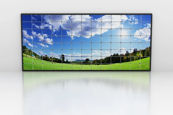 Wall of screens — Stock Photo, Image