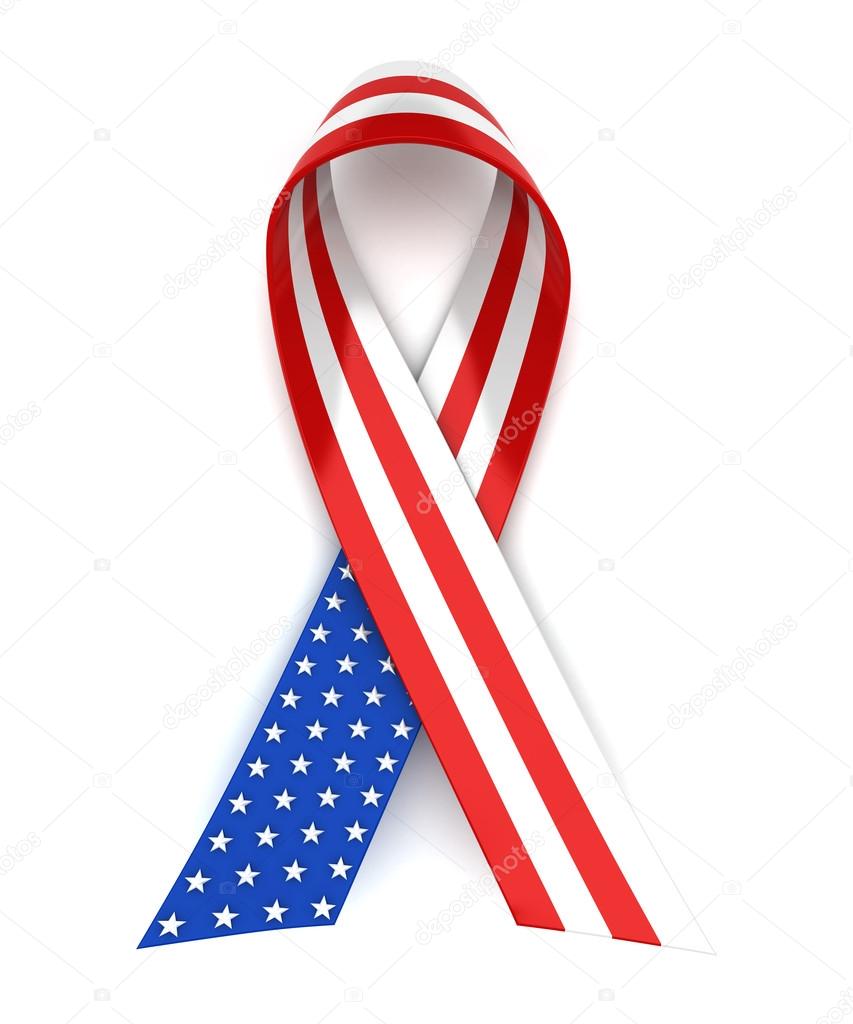 Red, white, and blue ribbon for 4th of July or Memorial Day