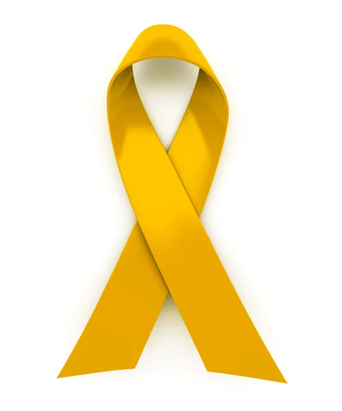 Shiny yellow ribbon — Stock Photo, Image