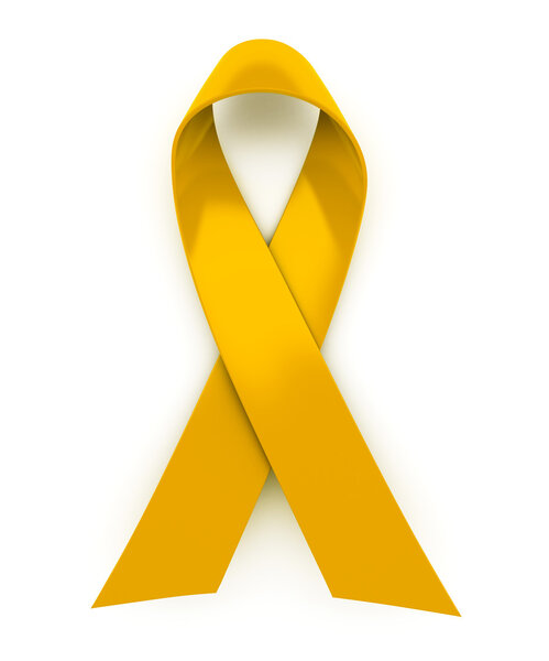 Shiny yellow ribbon