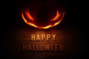 Spooky Halloween arka plan ile jack o fener - mutlu Hallowee