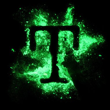 Karanlık grunge alfabesi ile parlayan