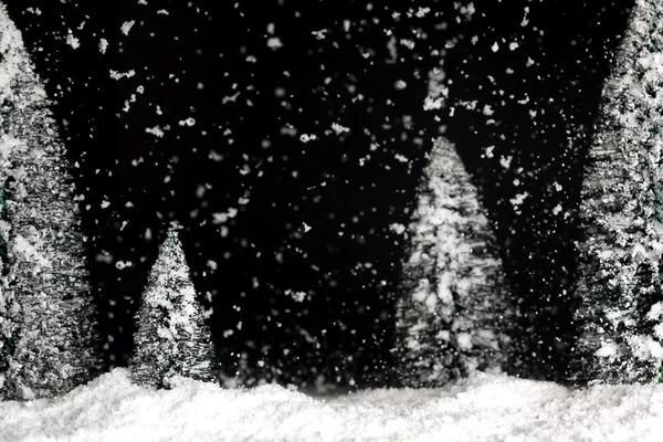 下雪的冬天背景 — 图库照片