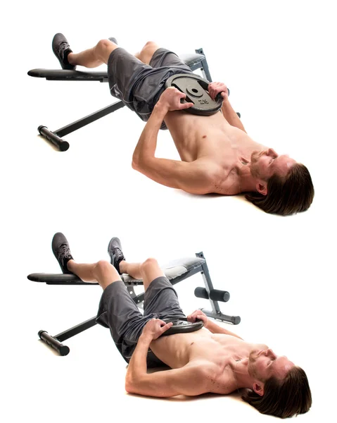 Gewogen Hip Raise — Stockfoto