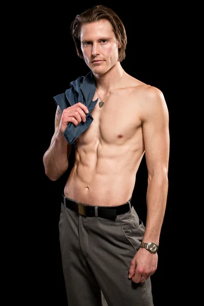 Attractive Man Shirtless — Stock Photo, Image