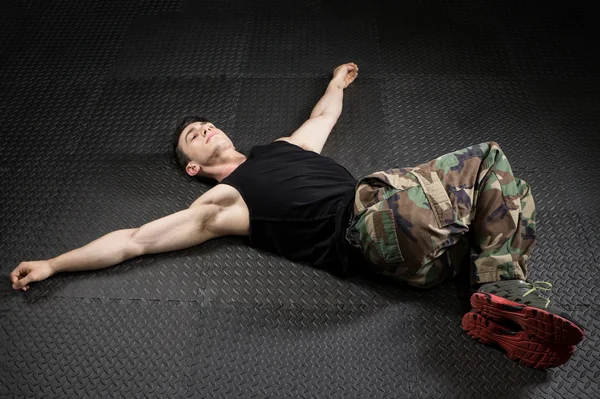 Athletic Man Stretching — Stock Photo, Image