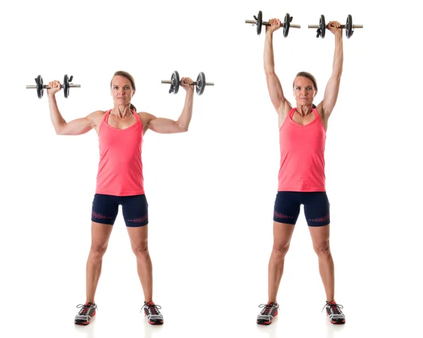 Standing Shoulder Press — Stock Photo, Image