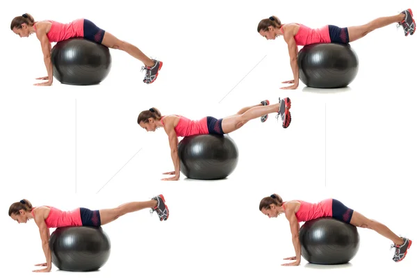 Stability Ball Exercise — Stock Photo, Image