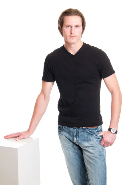 Casual hombre en blanco — Foto de Stock