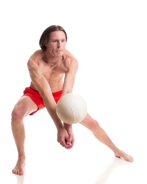 Пляжный волейболист — стоковое фото