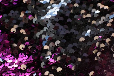 Birçok pulun parlayan makro arkaplanı