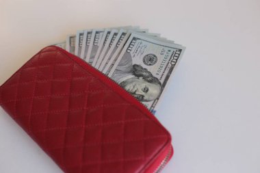 Nizhny Novgorod, Rusya - 16 Ocak 2021: Varlıklı yatırımlar 100 ABD doları nakit sayar