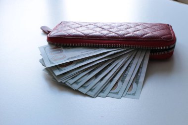 Nizhny Novgorod, Rusya - 16 Ocak 2021: Varlıklı yatırımlar 100 ABD doları nakit sayar