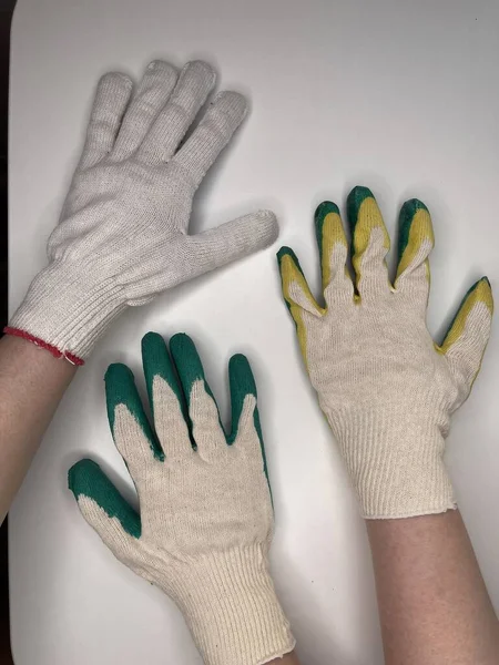 修理和家庭用工作花园手套 — 图库照片