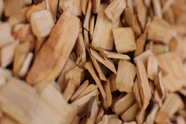 Macro Foto Natuurlijke Ecologische Houtsnippers Voor Het Roken Van Een — Stockfoto