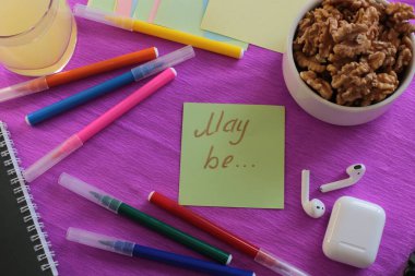 Multicolored stickers space for notes