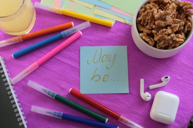 Multicolored stickers space for notes