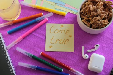 Multicolored stickers space for notes