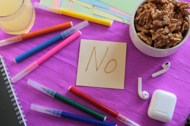 Multicolored stickers space for notes