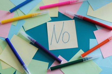 Multicolored stickers space for notes