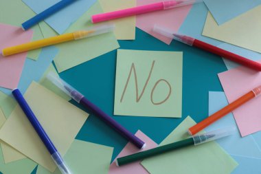 Multicolored stickers space for notes