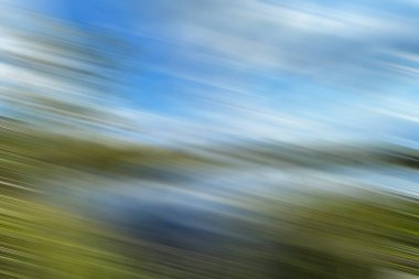 parlak mavi renkli arka plan, açık ana hat farklı pastel gölge, yeşil gradyan bulanık alan