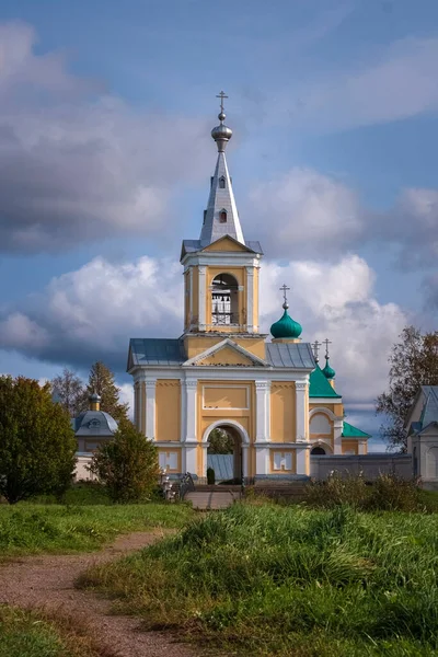 Bell Tower Vvedeno Oyatskiy Orthodox Women Monastery Vepsky Forest Leningrad — Stock Photo, Image