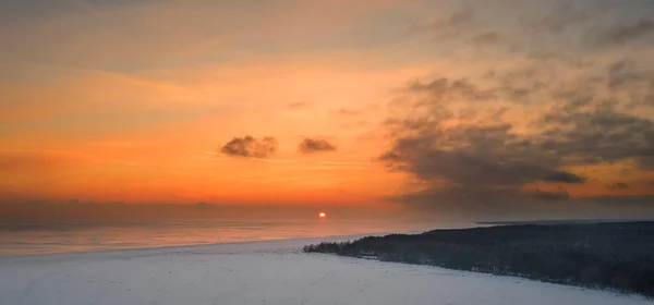 Solnedgång Över Finska Viken Baltiska Havet — Stockfoto