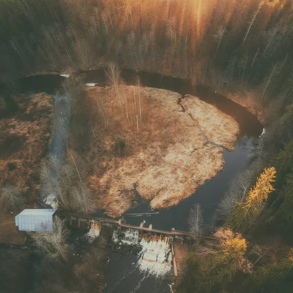 Een Oude Verlaten Finse Waterkrachtcentrale Aan Volchya Varyamyanselka Ridge — Stockfoto