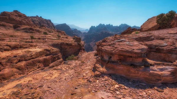 Desert Mountains Next Ancient City Petra Jordan — Stock Photo, Image