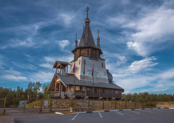 Temmuz 2021 Karelia Povenets Cumhuriyeti Yerleşimi Rusya Aziz Niklas Kilisesi — Stok fotoğraf