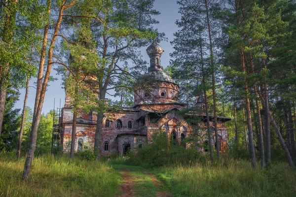 Church Intercession Most Holy Theotokos Village Hotnezha Volosovsky District Leningrad — Stock Photo, Image