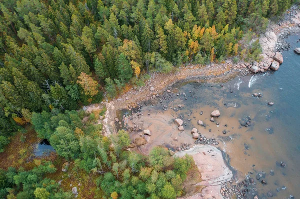 Sonbaharda kuzey manzarası, İHA 'dan üst manzara
