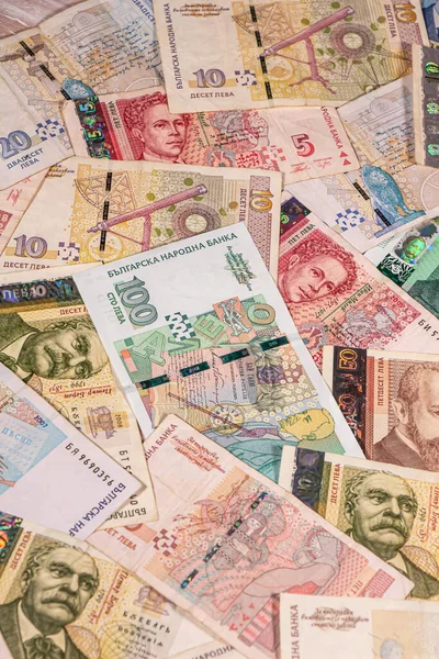保加利亚列弗钞票的组合 提供了很好的选择 可用来说明商业 演示等主题 — 图库照片