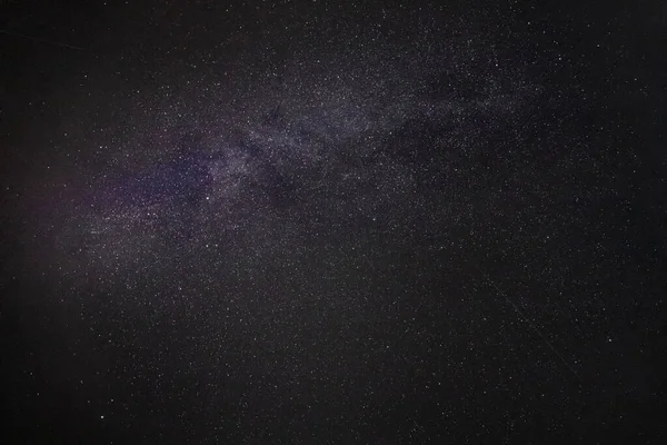 Sötét Éjszakai Égbolt Tejes Úton Több Millió Csillag — Stock Fotó