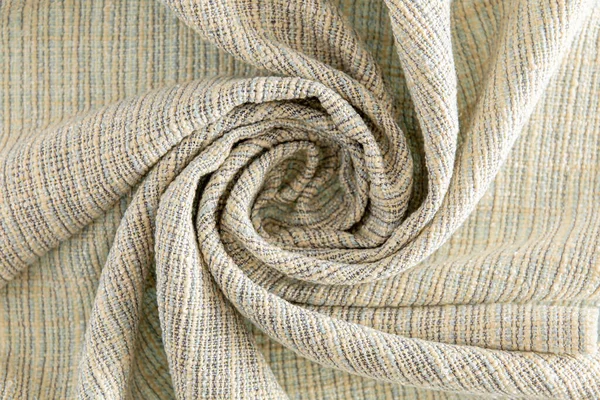 Tissu Dense Jaune Vert Avec Relief Roulé Spirale — Photo