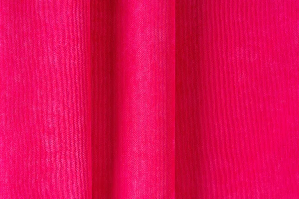Toile Tissu Rideau Rose Vif Drapé Plis Fond — Photo
