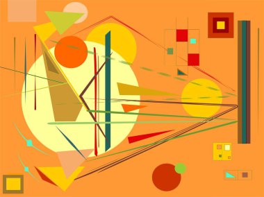 soyut turuncu arkaplan süslü kavisli şekiller