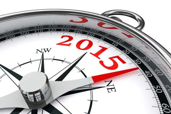 New year 2015 conceptual compass — Stock Photo, Image