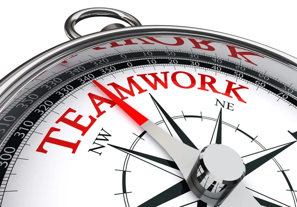 Teamwork conceptual compass — Stock Photo, Image