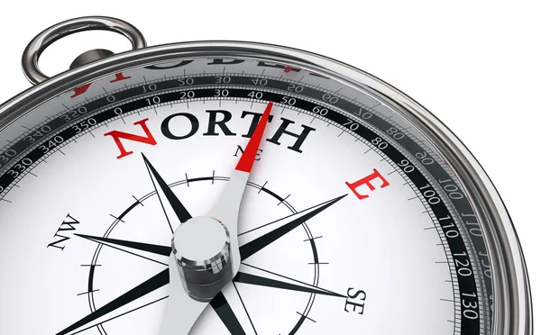 North word indicated by compass — Stock Photo, Image