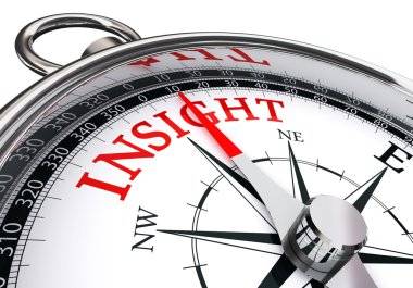 insight red word concept compass clipart