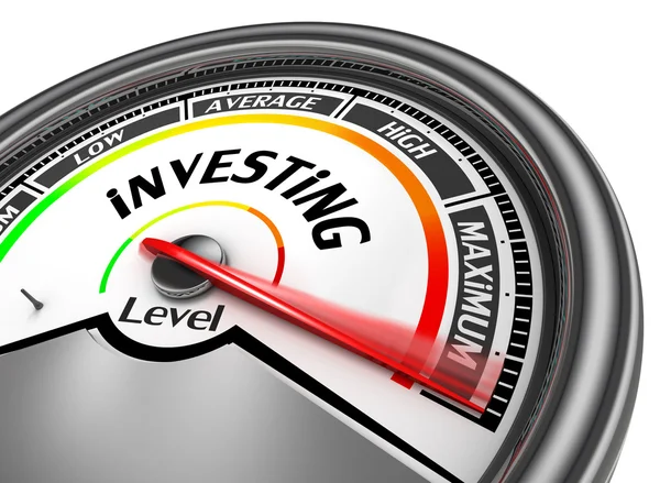 Investing to maximum level modern conceptual meter — Stock Photo, Image