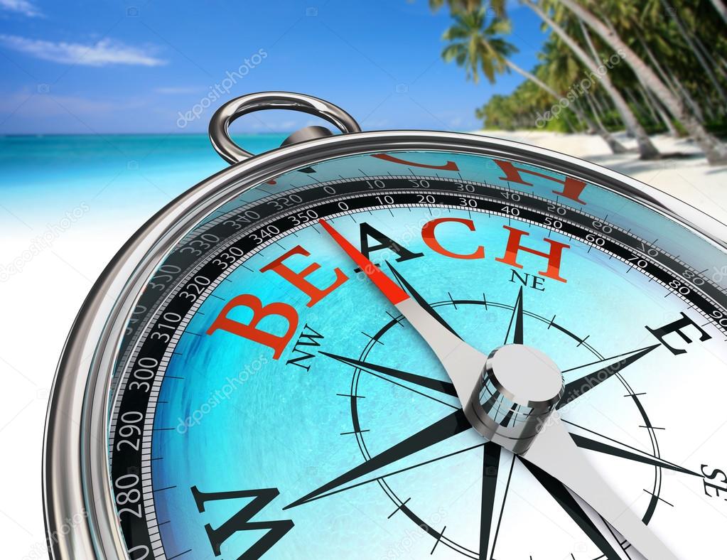 find the beach concept compass