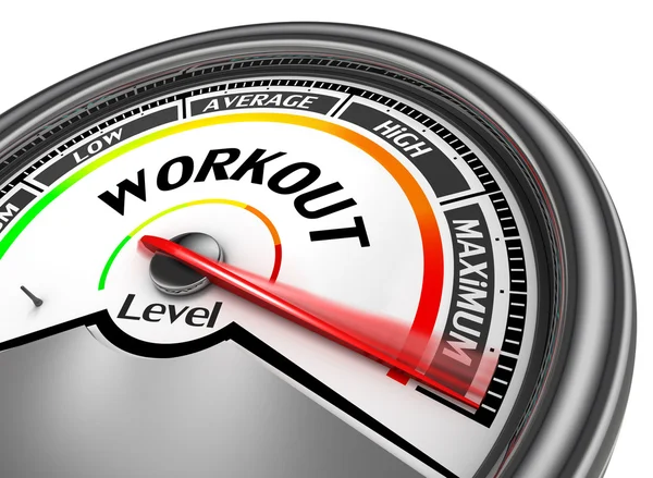 Workout level to maximum modern conceptual meter — Stock Photo, Image