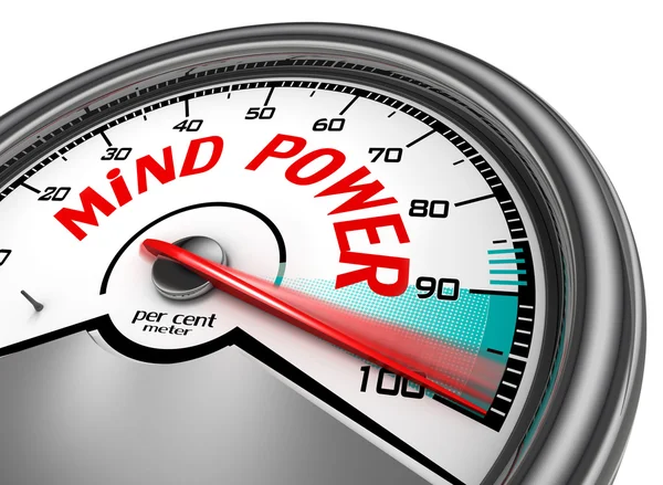 Mind power hundred per cent conceptual meter — Stock Photo, Image