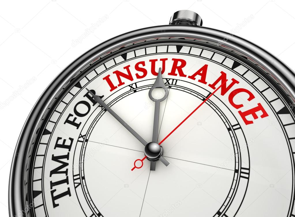 Time for insurance concept clock — Stock Photo © donscarpo